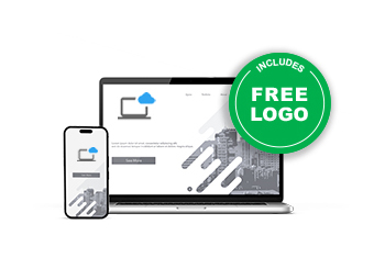 Black Friday 2024: Brand Building Tools, Design Templates, and Logo Maker, mobile and laptop screen with includes free logo stamp.