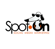 Spot On Social Media Marketing Dog Logo Design 