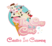 Cow in a cone icon logo design