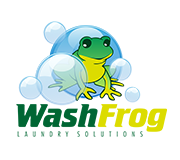 Wash Frog Laundry Icon logo design 