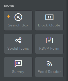 Website Builder Miscellanious Icon Section