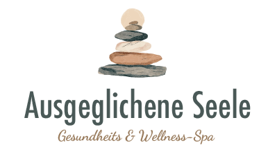 AI-Logo-Generator-Design von drei gestapelten Steinen für Balanced Soul Health & Wellness Spa.