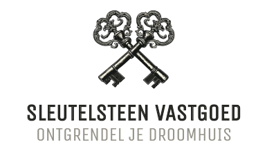 AI logo generator-ontwerp van twee gekruiste antieke sleutels voor Keystone Realty.