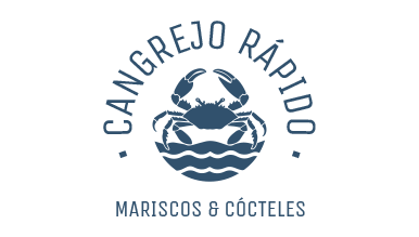 Diseño de AI logo generator de un cangrejo con olas azules para Snappy Crab Seafood & Cocktails.
