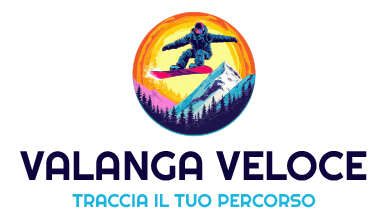 Design AI logo generator di uno snowboarder che vola sopra una cima innevata per Blizzard Rush.