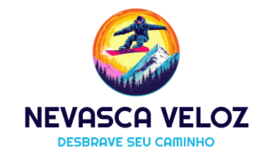 Design do AI logo generator de um snowboarder sobrevoando um pico nevado para Blizzard Rush.