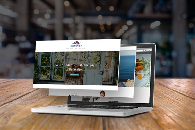 Use your new logo design on a business website