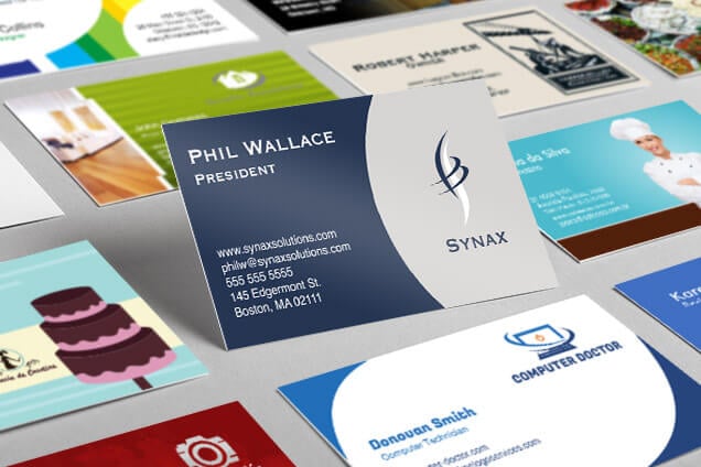 Add your logo design on business cards