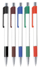 Click Grip Ballpoint Pens - Colors