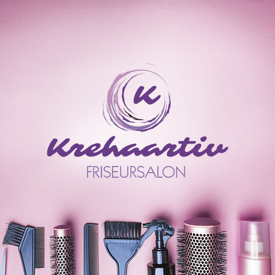 Initiale M Text für Friseur Individuelles Logo Designbeispiel