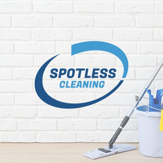 Cleaning Industry Text and Badge Custom Logo Design example