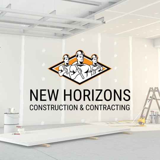 Men holding construction tools icon custom logo design example