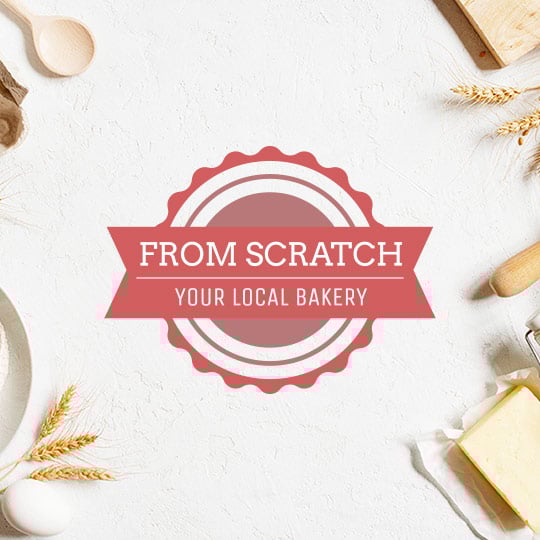 Bakery Text and Badge Custom Logo Design example