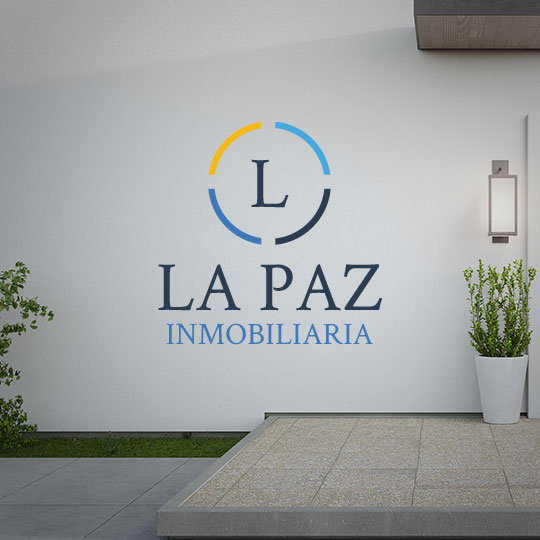Ejemplo de diseño de logotipo personalizado de texto con W inicial de una inmobiliaria