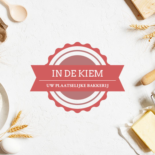 Bakkerij tekst en badge aangepast Logo ontwerp voorbeeld