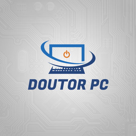 Exemplo de design de logotipo customizado – Ícone de botão Reproduzir dentro da tela de um laptop