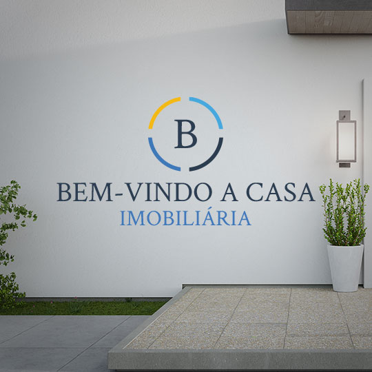 Exemplo de design de logotipo customizado de imobiliária – Texto com a Inicial W